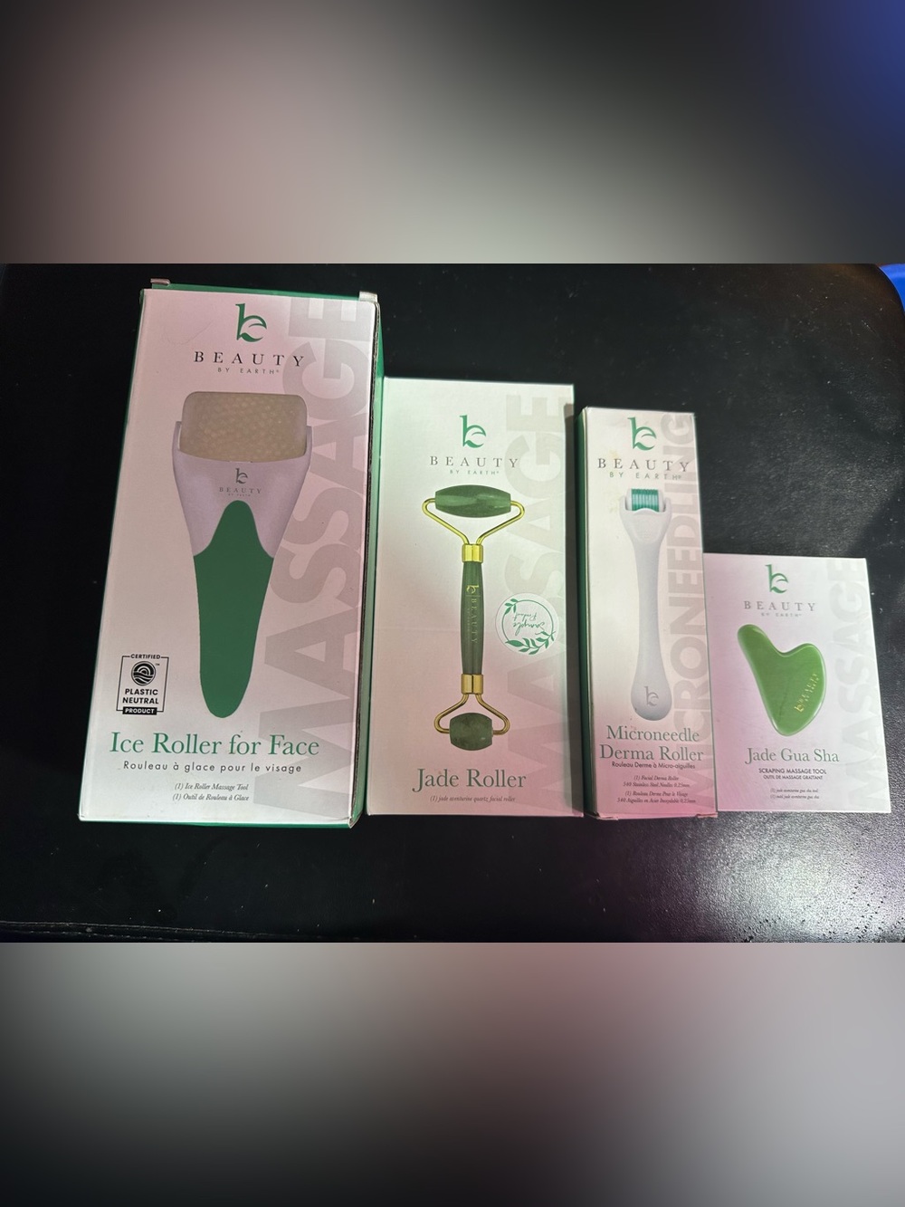 Jade Roller — Green Facial Massage 4 Tool